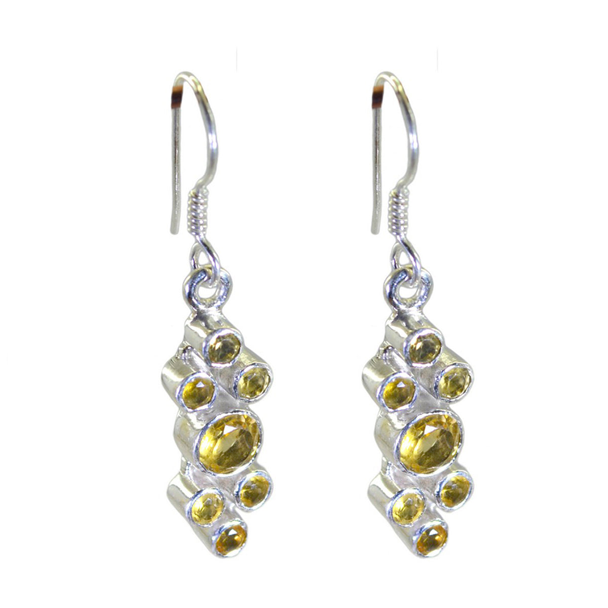 Ellie Yellow Featherlight Earrings for Everyday Glam Citrine Yellow Dangle