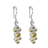 Ellie Yellow Featherlight Earrings for Everyday Glam Citrine Yellow Dangle
