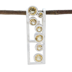 Freya Yellow Featherlight Pendant with Gemstone Accents Citrine Yellow Yellow