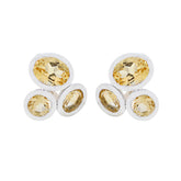 Teresa Yellow Featherlight Stud Earrings for Everyday Glam Citrine Yellow Stud
