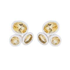 Teresa Yellow Featherlight Stud Earrings for Everyday Glam Citrine Yellow Stud
