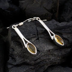 Teresa Yellow Gemstone Dangle Earrings for Everyday Elegance