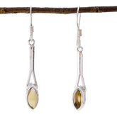 Teresa Yellow Gemstone Dangle Earrings for Everyday Elegance Citrine Yellow Dangle