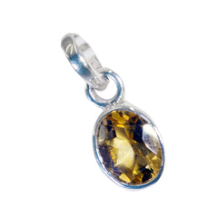 Julieta Yellow Gemstone Pendant - Elegant Silver Design