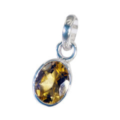 Julieta Yellow Gemstone Pendant - Elegant Silver Design