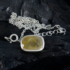 Alina Yellow Gemstone Pendant in Sterling Silver