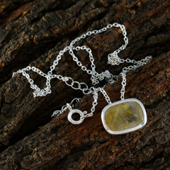 Alina Yellow Gemstone Pendant in Sterling Silver
