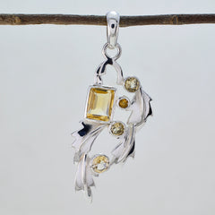 Julia Yellow Gemstone Pendant with Elegant Design