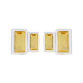 Patricia Yellow Gemstone Stud Earrings for Any Occasion Citrine Yellow Stud