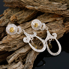 Maria Yellow Gemstone Stud Earrings for Everyday Glam