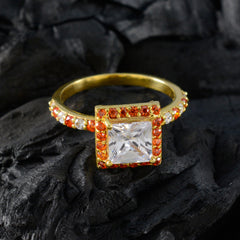 Bianca Yellow Halo Ring for Women with Gemstone Accents