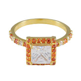 Bianca Yellow Halo Ring for Women with Gemstone Accents Citrine CZ Yellow
