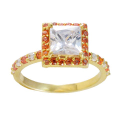 Bianca Yellow Halo Ring for Women with Gemstone Accents