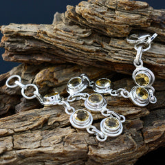 Emilia Yellow Links Bracelet for Her with Gemstones