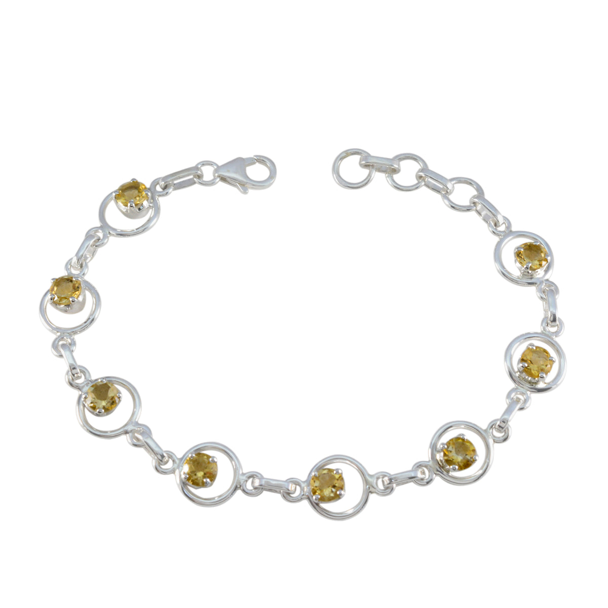 Emily Yellow Links Bracelet for Wife - Elegant Gift Citrine Yellow