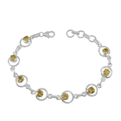 Emily Yellow Links Bracelet for Wife - Elegant Gift Citrine Yellow