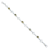 Emily Yellow Links Bracelet India - Stylish Gemstone Jewelry Citrine Yellow