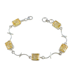 Skylar Yellow Links Bracelet with Gemstone Accents Citrine Yellow