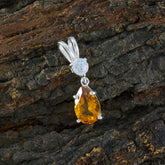 Hana Yellow Minimalist Pendant for Everyday Glam Citrine Yellow Yellow