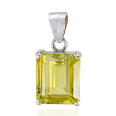 Nova Yellow Modern Pendant - Elegant Gemstone Jewelry Lemon Quartz Yellow Yellow