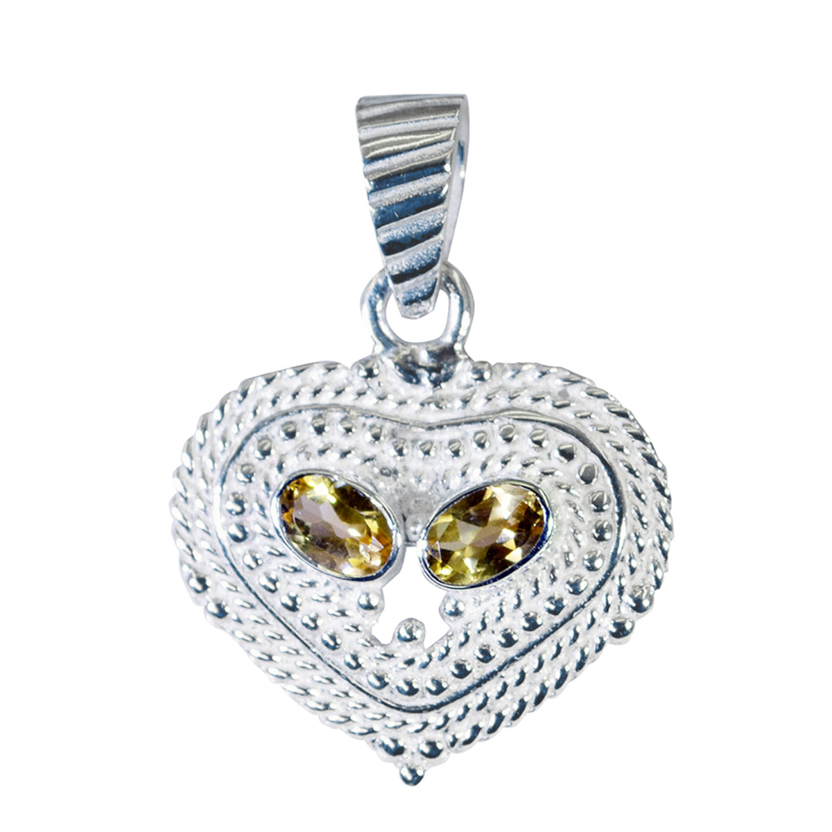 Hannah Yellow Romantic Featherlight Pendant Citrine Yellow Yellow