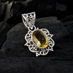 Katarina Yellow Rope Wire Pendant with Gemstone Charm