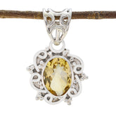 Katarina Yellow Rope Wire Pendant with Gemstone Charm Citrine Yellow Yellow