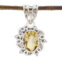 Katarina Yellow Rope Wire Pendant with Gemstone Charm Citrine Yellow Yellow