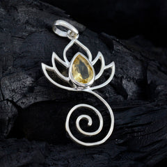 Constanza Yellow Rope-Wire Pendant with Gemstone Charm