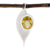 Isabelle Yellow Signet Gemstone Pendant for Every Occasion Citrine Yellow Yellow