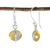 Lili Yellow Solitaire Dangle Earrings for Everyday Glam Citrine Yellow Dangle