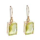 Skylar Yellow Solitaire Dangle Earrings for Every Occasion Lemon Quartz Yellow Dangle