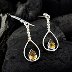 Isabella Yellow Solitaire Dangle Earrings for Glam Styles