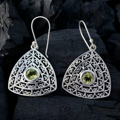 Emilia Yellow Solitaire Dangle Earrings for Glam Style