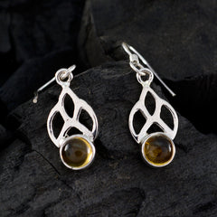Lea Yellow Solitaire Dangle Earrings for Stylish Vibes