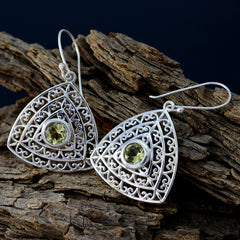 Emilia Yellow Solitaire Dangle Earrings for Glam Style