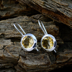 Evelyn Yellow Solitaire Dangle Earrings for Glam Style