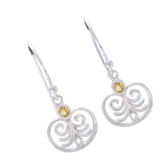 Hannah Yellow Solitaire Dangle Earrings for Glam Style