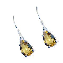 Grace Yellow Solitaire Dangle Earrings for Everyday Glam
