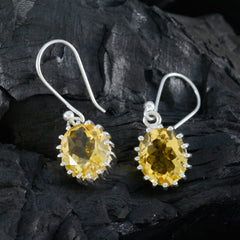 Lily Yellow Solitaire Dangle Earrings for Everyday Glam