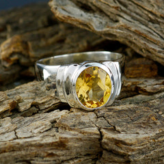 Kristine Yellow Solitaire Engagement Ring for Elegant Style