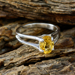 Zazlle Yellow Solitaire Gemstone Ring for Everyday Glam