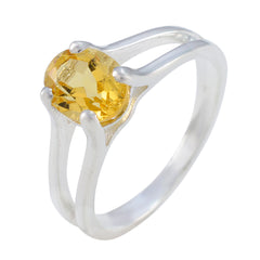 Zazlle Yellow Solitaire Gemstone Ring for Everyday Glam