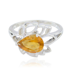 Nora Yellow Solitaire Promise Ring with Gemstone Citrine Yellow