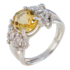 Claire Yellow Solitaire Ring with Elegant Gemstone