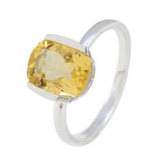 Meera Yellow Solitaire Ring for Women with Gemstone
