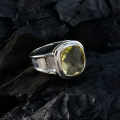Riley Yellow Solitaire Ring for Women Sterling Silver