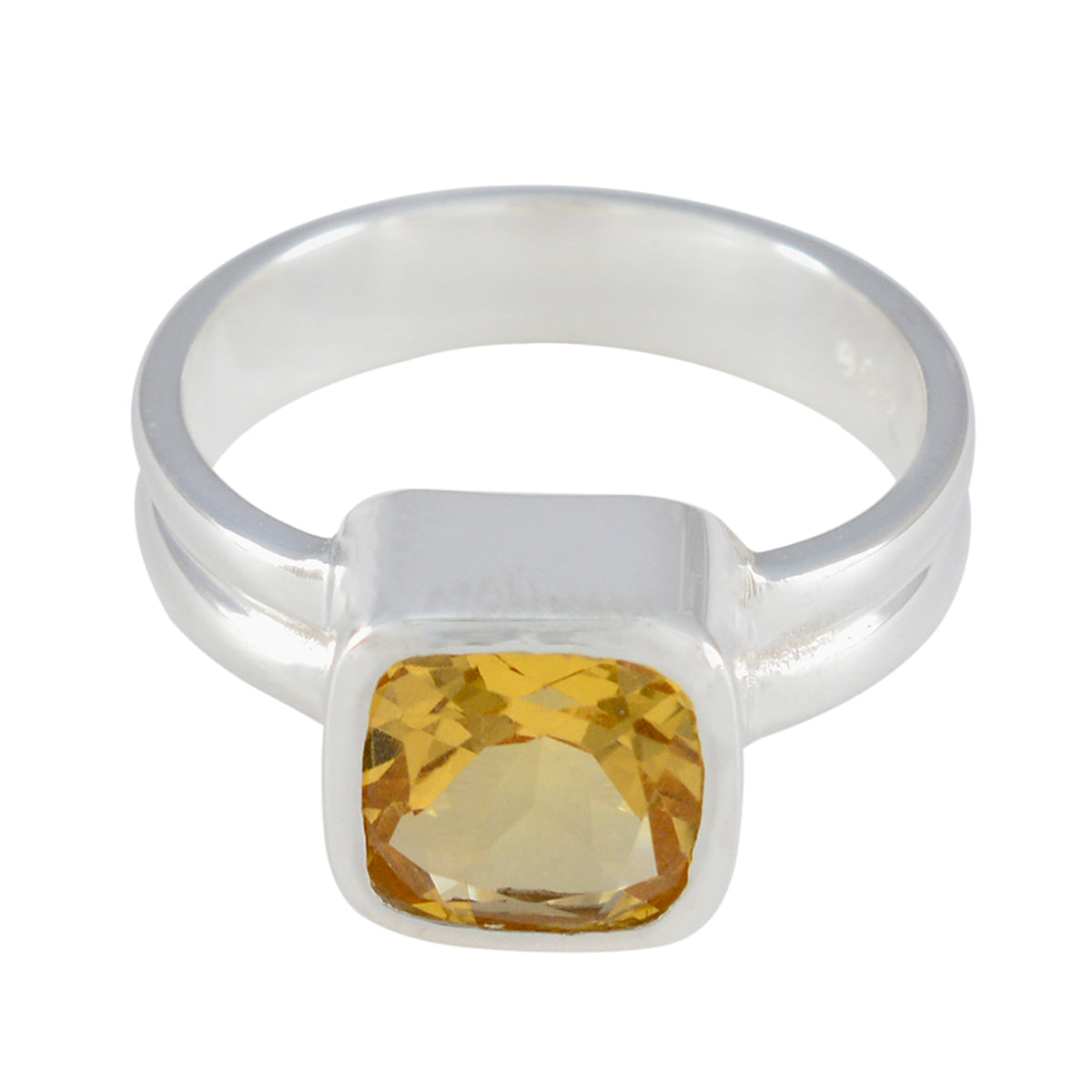 Lucia Yellow Solitaire Ring for Women with Gemstone Citrine Yellow