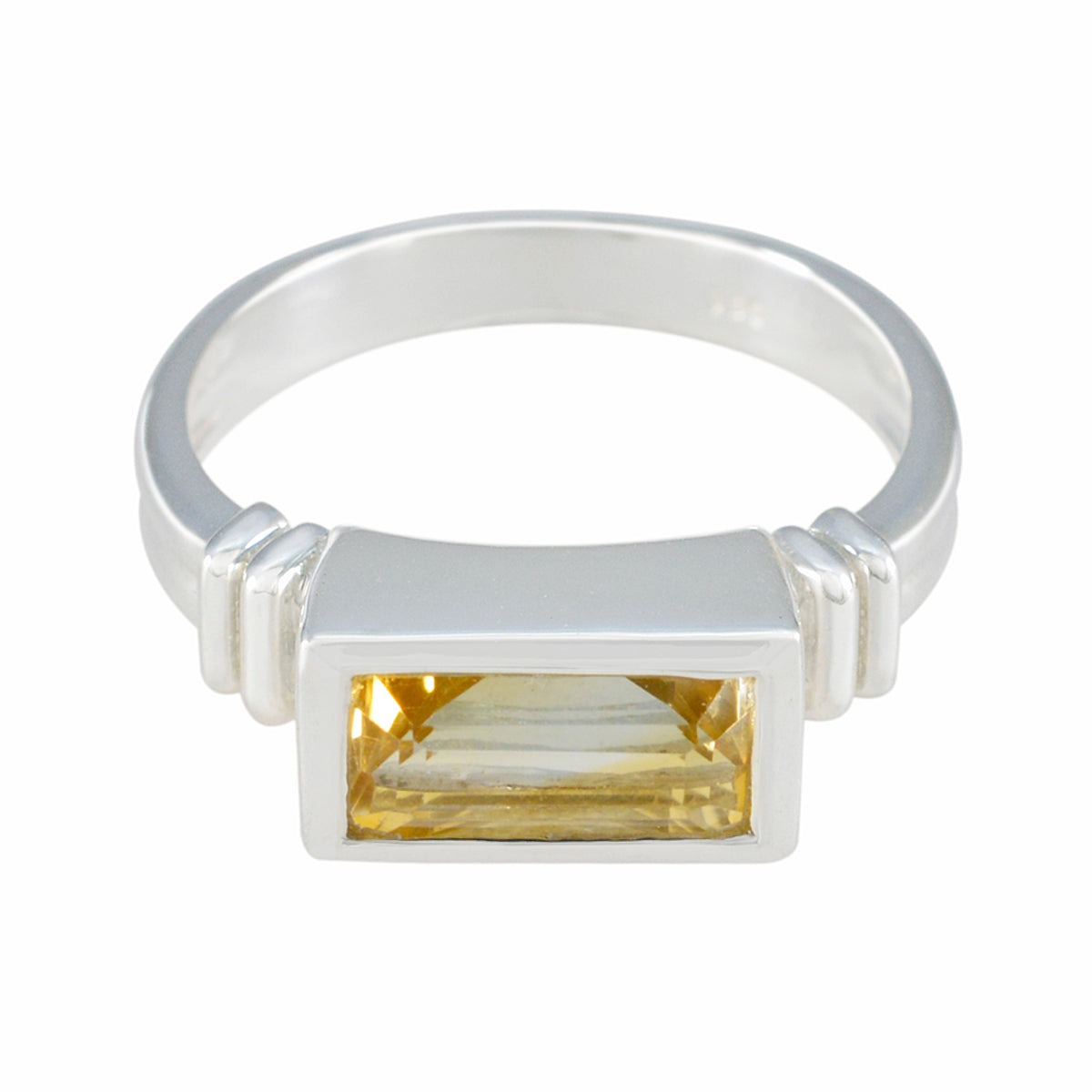 Luisa Yellow Solitaire Ring for Women with Gemstone Citrine Yellow