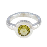 Aisha Yellow Solitaire Ring India with Gemstone Detail Lemon Quartz Yellow